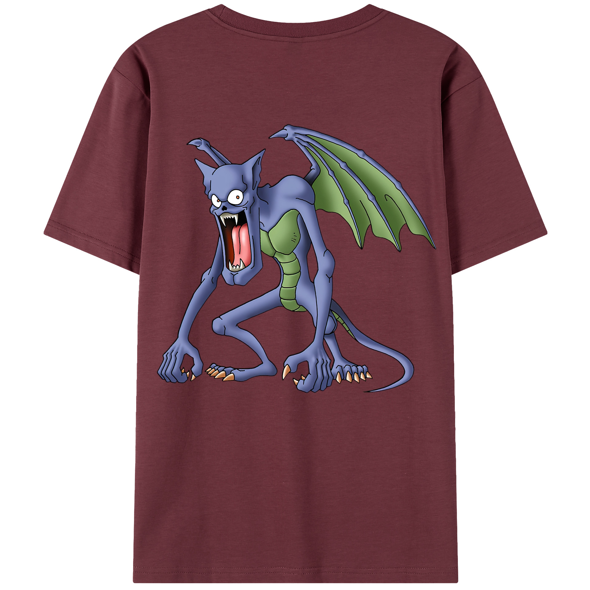 （画像用） ドラゴンクエスト Doragon Kuesuto Dragon Quest 綿100％半袖Tシャツ（背面プリント）